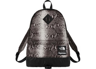 supreme north face duffel bag snakeskin