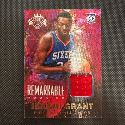 PANINI Court Kings 油畫 球衣 特卡 RC REMARKABLE PATCH 2014-15 JERAMI GRANT