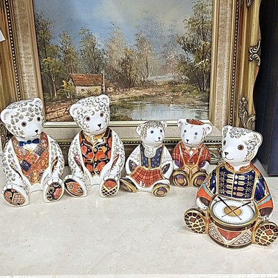 【二手】英國皇家德比Royal Crown Derby手繪小熊鎮紙 古董 老貨 收藏 【古物流香】-1580