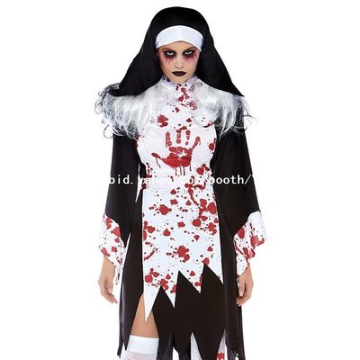 萬聖節服裝吸血鬼萬聖鬼新娘COSPLAY修女牧師遊戲制服角色扮演款