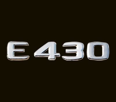 圓夢工廠 Benz 賓士 E W210 W211 E350 E550 E430 E500 後車箱尾門字標車標貼 鍍鉻銀
