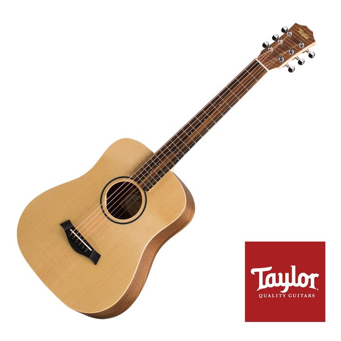 Taylor Baby Taylor BT1E Walnut 34吋旅行吉他雲杉單板胡桃木背側