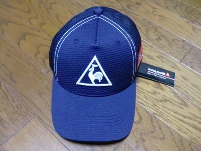 【涉谷GOLF精品】Le Coq Sportif 公雞牌高爾夫球帽 精緻縫線藍色透氣帽 東京直送保證真品 歡迎購買