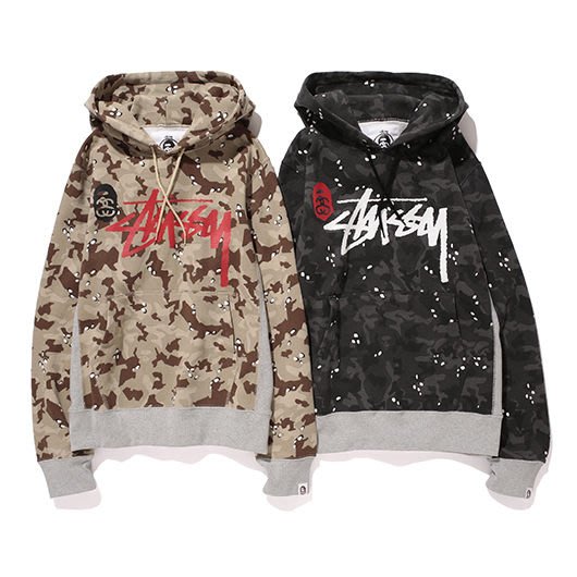 stussy camo hoodie