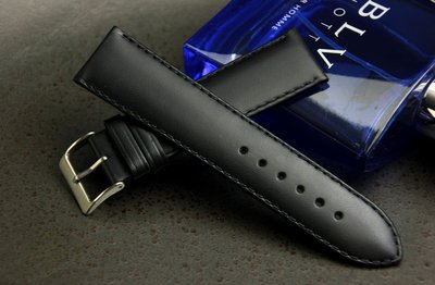 紳士款~22mm替代ck~ armani~ hamilton原廠抗過敏皮底皮面錶帶,平面無紋,不鏽鋼錶扣