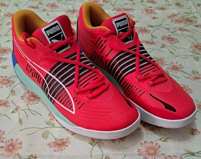 （全新）Puma 籃球鞋 Fusion Nitro 液態氮 男鞋 緩震 支撐 耐磨抓地 運動休閒 紅 藍