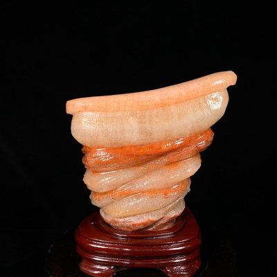 廣西 粉紅皮水晶肉石帶座高17×15×7.5厘米 重2.2公斤編號16036799【萬寶樓】古玩 收藏 古董