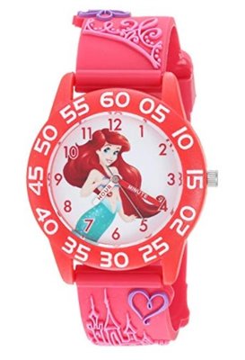 預購 美國 Disney Ariel 小美人魚熱賣款 石英機芯 兒童手錶 石英錶 指針學習錶 橡膠錶帶 生日 兒童節禮物