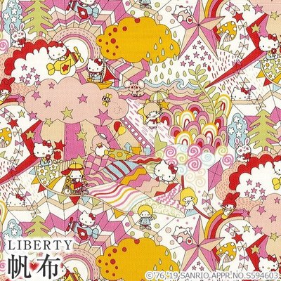 日本 Liberty x Hello Kitty 45週年紀念款 11號帆布 粉色 半碼45x110cm=560元