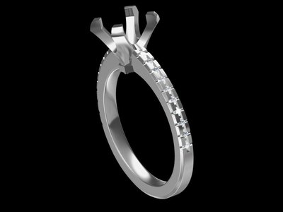 18K金 鑽石1克拉空台 婚戒指鑽戒台女戒線戒 款號RD03089 特價21,800 另售GIA鑽石裸石