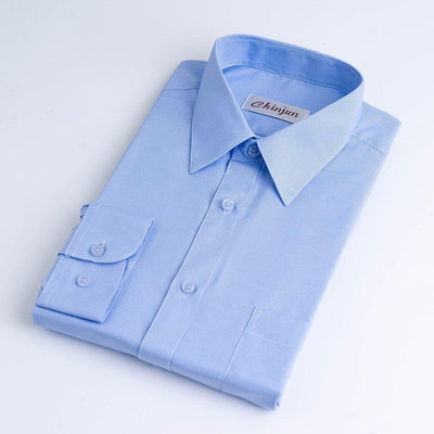 【CHINJUN】抗皺襯衫-長袖、藍底細條 j1601-4 藍襯衫 正式襯衫 男襯衫 面式襯衫 上班襯衫 工作襯衫 婚禮