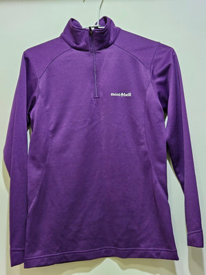 Mont-bell Wickron Zeo Long Sleeve ZIP Shirt [女] 長袖排汗衣-S號-紫色
