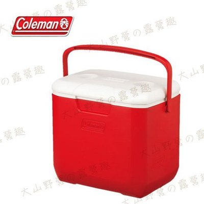 【露營趣】新店桃園 Coleman CM-27862 Excursion 美利紅冰箱 28L 手提冰桶 露營冰桶