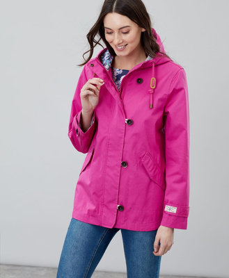 英國Joules Coast Waterproof Coat粉紅色防水防風外套，尺寸UK6，全新品含吊牌