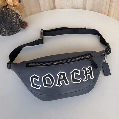 全新 COACH 蔻家 76925 美國正品代購新款真皮男士胸包 前後背包 字母LOGO腰包 超低直購