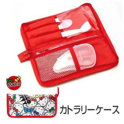 ＊小容容＊日本 SKATER Hello Kitty 外出餐具收納袋 餐具收納包