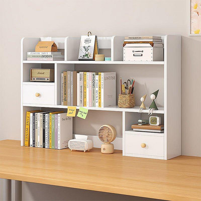 書架桌面簡易臥室辦公室桌上小型多層架子客廳書桌收納~特價