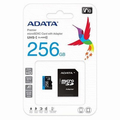 【台中自取】全新 ADATA 威剛 256G 256GB micro SDXC TF 記憶卡 藍色/附轉卡/終身保固