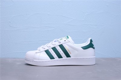 Adidas Superstar 貝殼頭 白綠 金標 皮革 休閒運動板鞋 男女鞋 CM8081