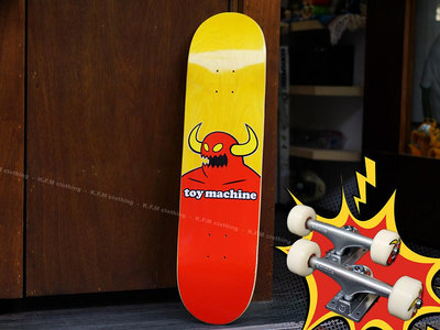 【 K.F.M 】Toy Machine Monster 8.0 整組 技術板 滑板 經典怪獸 美國進口滑板 黃木紋