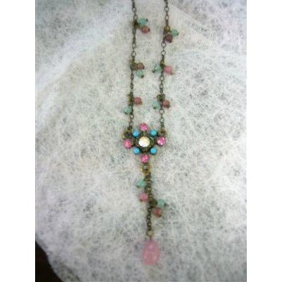 全新 飾品 配飾 配件 項鍊~水藍 粉紅 珠珠 ~100元