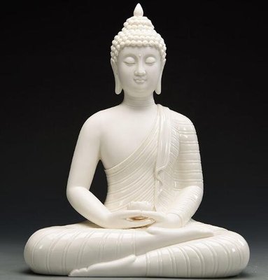 6430A 白瓷釋迦摩尼佛擺件 陶瓷雕刻佛像擺飾 白瓷阿彌陀佛佛像擺件佛桌佛像