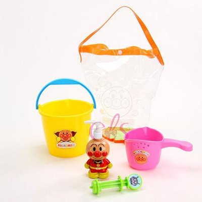 日本ANPANMAN 麵包超人 造型 洗澡玩具 洗澡/沐浴~五件組☆艾莉莎ELS☆