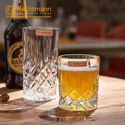 德國NACHTMANN進口無鉛水晶玻璃洋酒杯啤酒杯威士忌杯家用水杯