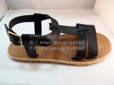 [美國自購] ZARA MAN 男生 西班牙製 皮革 羅馬涼鞋 (黑) 附原ZARA鞋盒