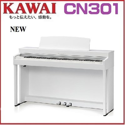 KAWAI CN301白色電鋼琴/ CN39新改款 電鋼琴 88鍵 /三色可選/現貨供應