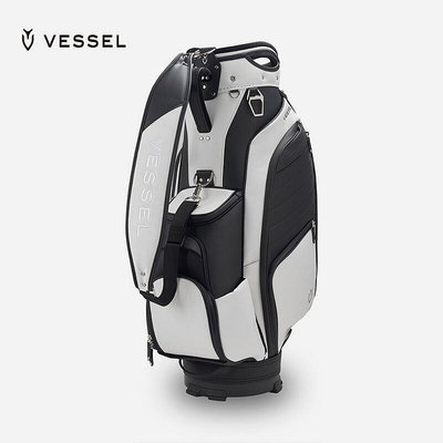 眾誠優品 新款正品VESSEL高爾夫球包男士標準職業球袋輕便皮革8.5寸球桿包 GF2483