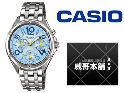 【威哥本舖】Casio台灣原廠公司貨 SHEEN系列 SHE-3031D-2A 多重指針系列 SHE-3031D