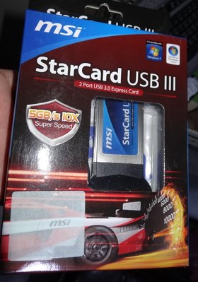...點子電腦-北投...盒裝◎微星MSI 2埠 SuperSpeed USB 3.0 ExpressCard◎350元