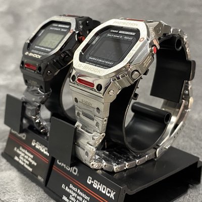 熱銷 新款上市 熱銷卡西歐改裝機甲不鏽鋼錶帶錶殼 G-SHOCK DW5600 DW5610 獨家銀色套裝黑色錶帶錶殼現貨