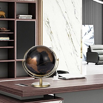 Vinne潮品家居美式地球儀擺件輕奢高檔辦公室桌面家居客廳電視柜裝飾品簡約現代