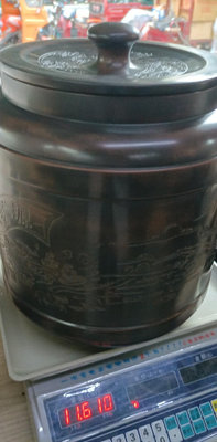 【二手】茶葉罐，大茶葉缸，廣西欽州坭興陶茶葉罐，10斤裝左右，廣西欽 古董 舊貨 收藏 【古物流香】-861