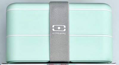 [法國 Monbento] 原創雙層便當盒-(馬卡龍綠)-全新