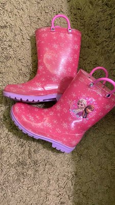 二手 雨靴 雨鞋 boots 艾莎 elsa 粉紅 30號 19-20 中班 大班