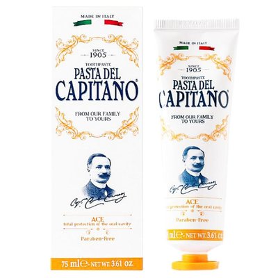 PASTA DEL CAPITANO 義大利隊長 牙膏75ml(紅/橘/深藍/淺藍/綠)有5款可選，下單前請先詢問貨量