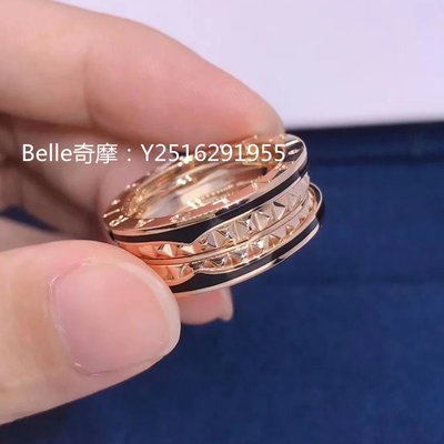 流當奢品 BVLGARI 寶格麗 B.zero1 Rock 雙環戒指 18K玫瑰金戒指 357996 真品