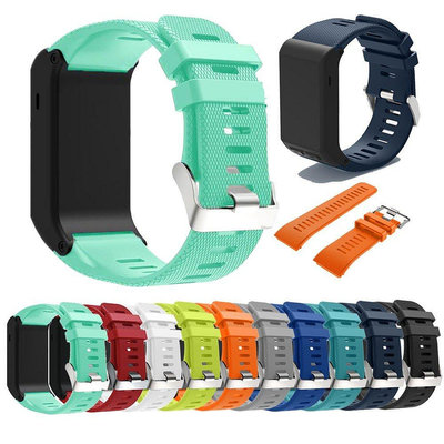 全館免運 於佳明Garmin vivoactive HR 智能手錶帶 硅膠替換腕帶 運動錶帶 手錶配件 可開發票