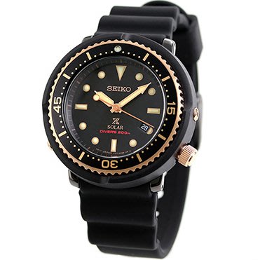 預購 SEIKO STBR039 精工錶 PROSPEX 43mm LOWERCASE 太陽能 黑面盤 黑橡膠錶帶 男錶