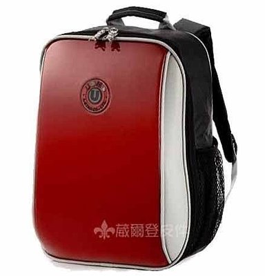 【葳爾登皮件】UNME護脊書包小學生書包,超輕鏡面背包台灣製造兒童後背包,3037A亮面紅色