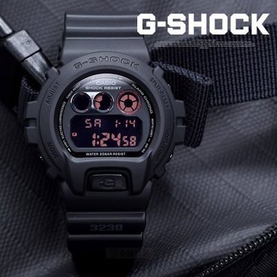 【金台鐘錶】CASIO 卡西歐G-SHOCK 軍事風格 學生 當兵 消光黑 DW-6900MS-1