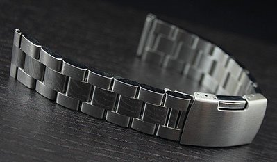 艾曼達精品~20mm平頭SEIKO,SUBMARINER,GMT黑水鬼綠水鬼實心不鏽鋼製錶帶單折安全扣