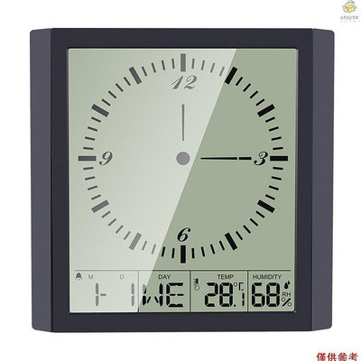 多功能電子數字掛鐘創意數顯時鐘大螢幕鬧鐘家用溫溼度計鐘錶 黑色 TS8675 不-來可家居