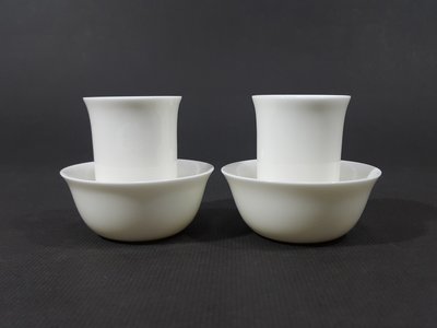 [銀九藝] 曉芳窯 薄胎白瓷 茶杯 品茗杯 聞香杯 2組4件一標