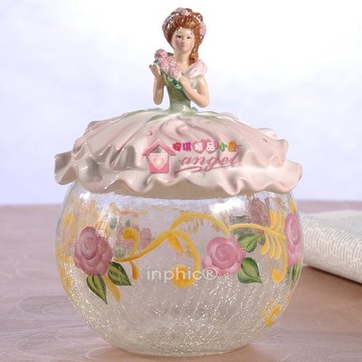 INPHIC-歐式簡約歐式窈窕淑女陶瓷玻璃糖果罐儲物罐擺飾家居飾品