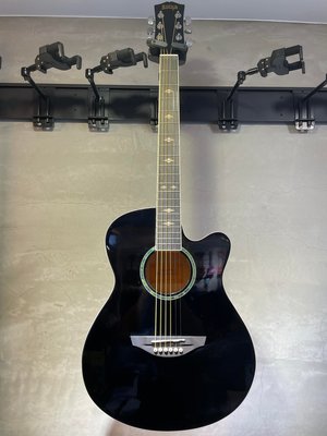 【六絃樂器】全新精選黑色 Borya FGS-13C 40吋 民謠吉他 / 附台灣製超厚琴袋