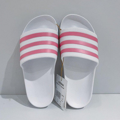 adidas ADILETTE AQUA 女生 白粉色 舒適 防水 運動 休閒 拖鞋 GZ5237